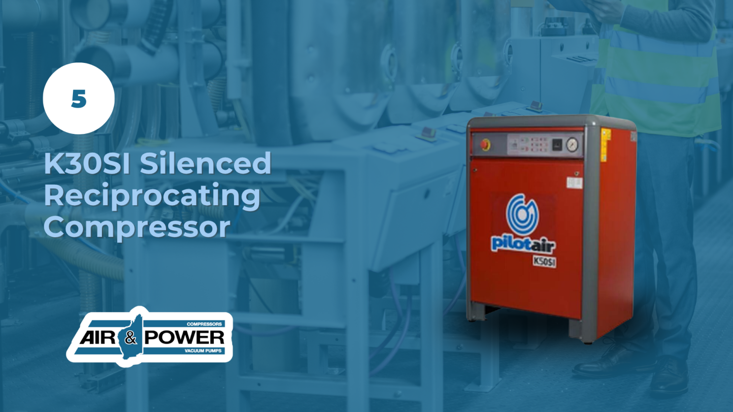 PilotAir K30SI Silenced Reciprocating Air Compressor 