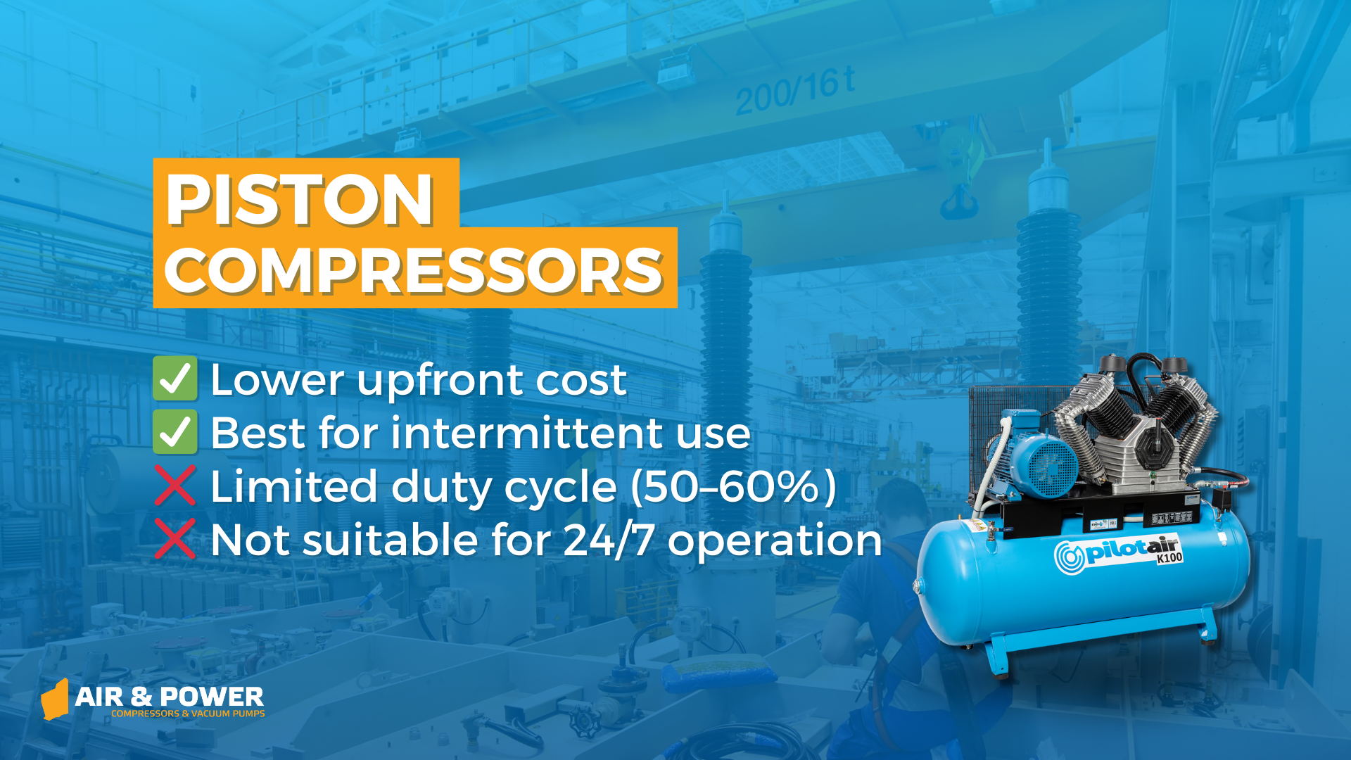 Pros and cons of piston compressors