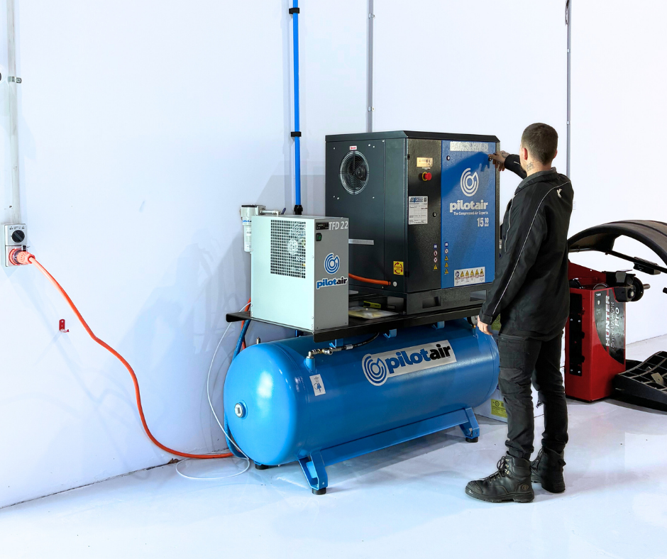 Air & Power technician servicing a PAC15-RM-D